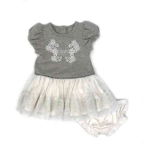 Nanette Baby 2- Piece Butterfly Dress & Pant Set